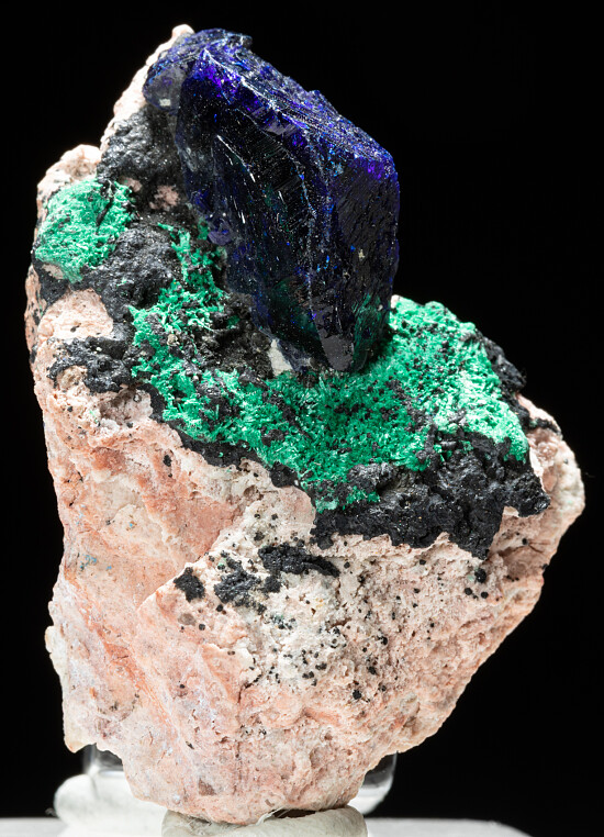 Azurite on Malachite