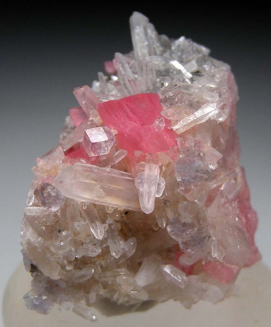 Rhodochrosite with Fluorite
