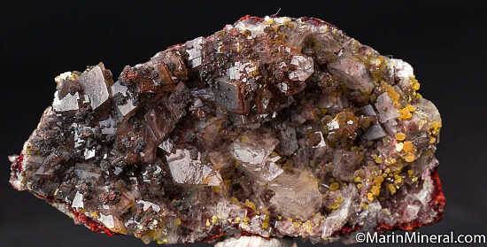 Mimetite with Calcite, Plattnerite