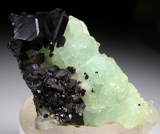 Babingtonite on Prehnite