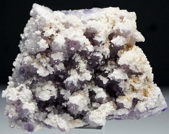 Calcite on Amethyst