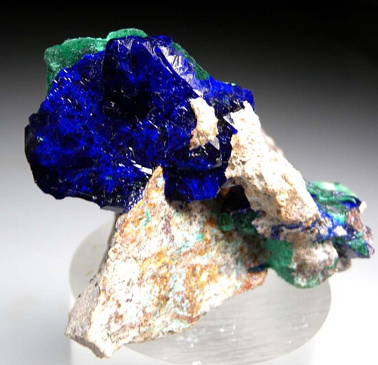 Azurite with Malachite