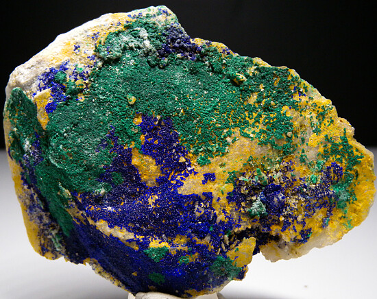 Azurite with Malachite