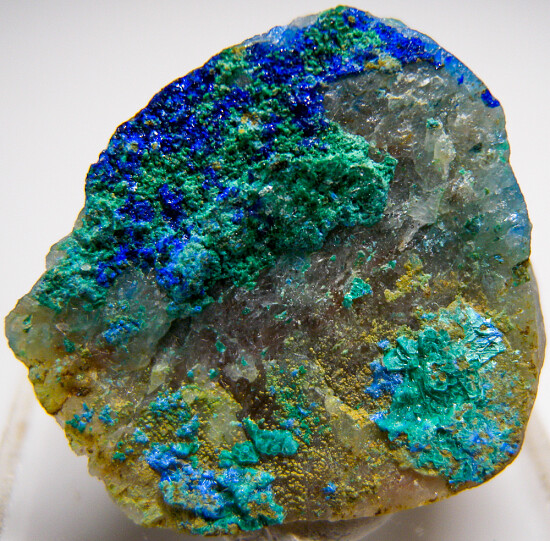 Chalcophyllite and Cyanotrichite