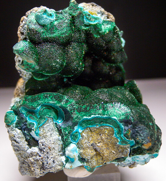 Malachite on Chrysocolla