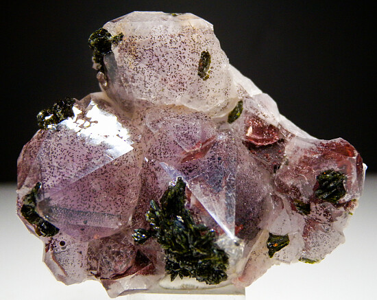 Epidote on Amethyst