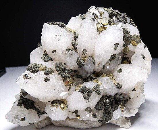 Pyrite on Quartz