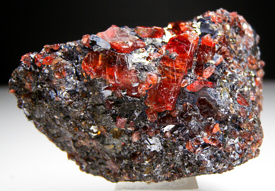 Rhodonite with Galena
