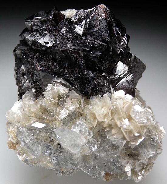 Cassiterite with Aquamarine