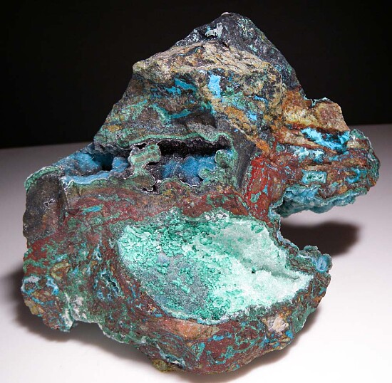 Quartz on Chrysocolla