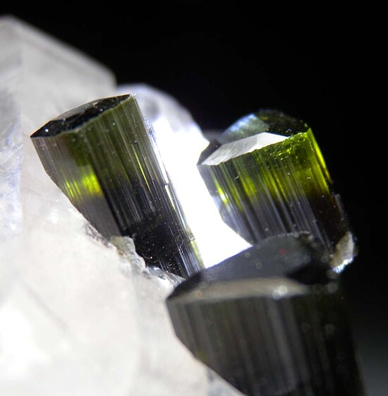 Tourmaline on Quartz