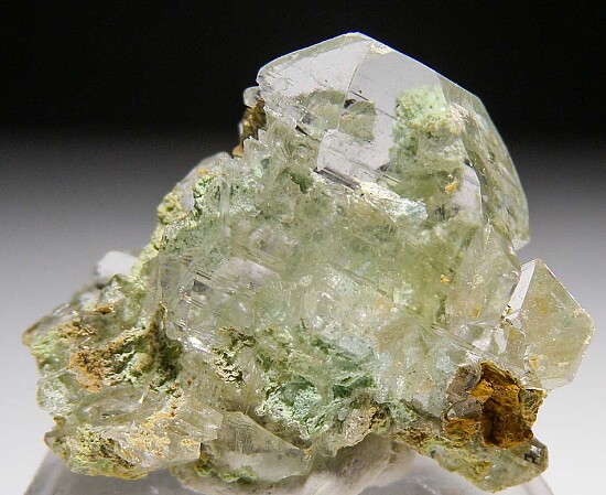 Selenite with Chrysocolla