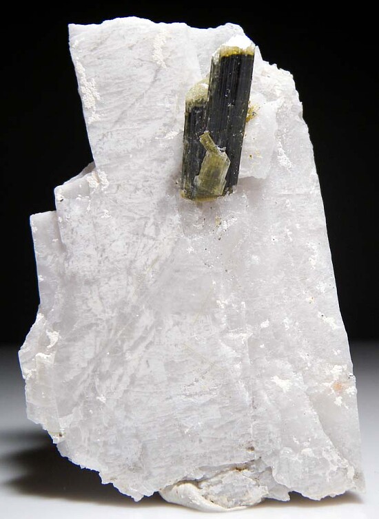 Tourmaline on Feldspar