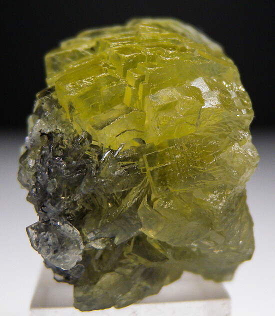 Prehnite on Tanzanite