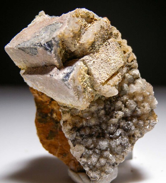 Cerussite on Galena