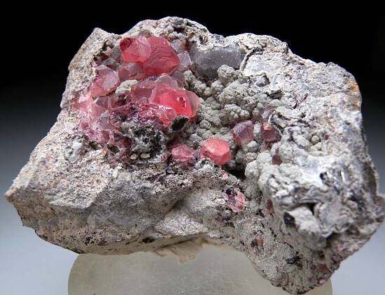 Rhodochrosite with Fluorite