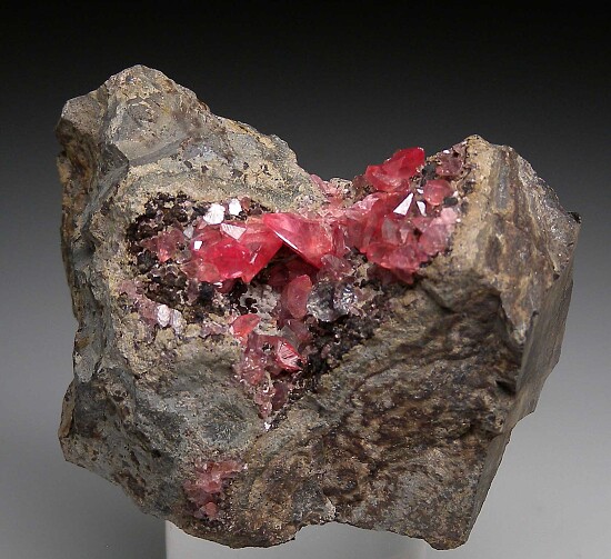 Rhodochrosite with Fluorite