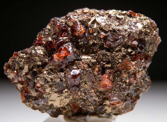 Rhodonite in Pyrite