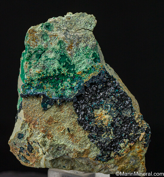 Clinoclase with Cornubite