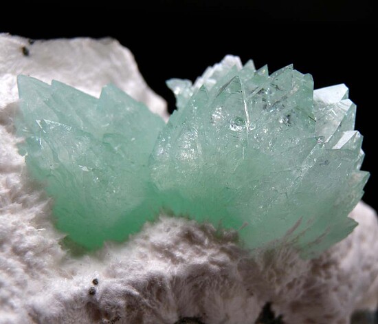 Apophyllite (green!) on Okenite