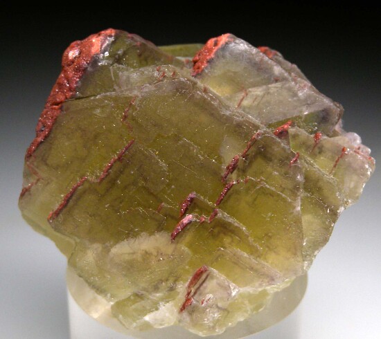 Quartz on Fluorite