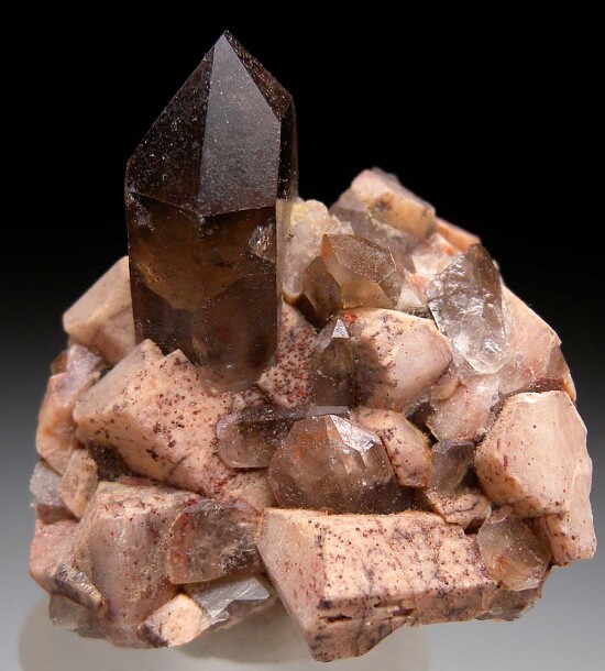 Smokey Quartz on Microcline