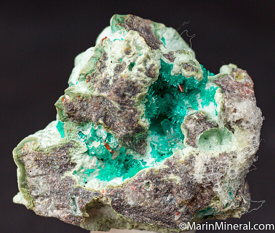 Dioptase with Wulfenite