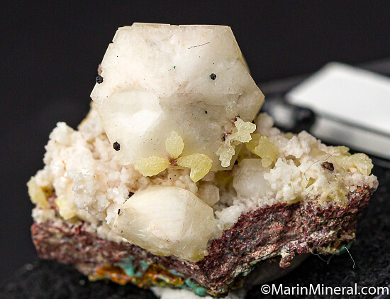 Aragonite var. Tarnowitzite with Mimetite