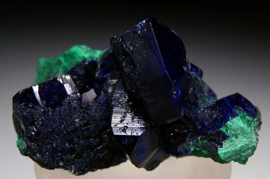 Azurite with Malachite