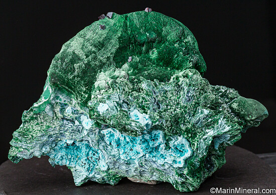 Cuprite on Malachite with Chrysocolla