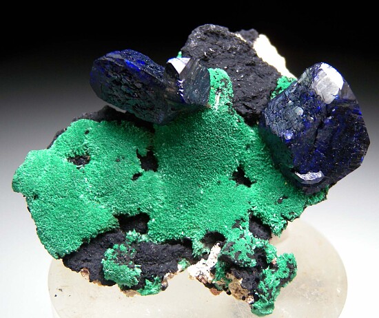 Azurite with Malachite
