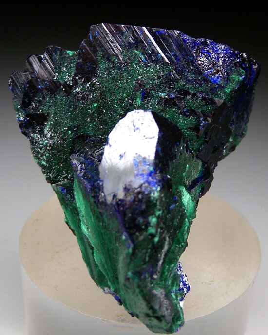 Azurite with Malachite