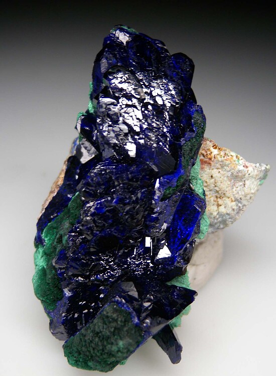 Azurite with Malachite