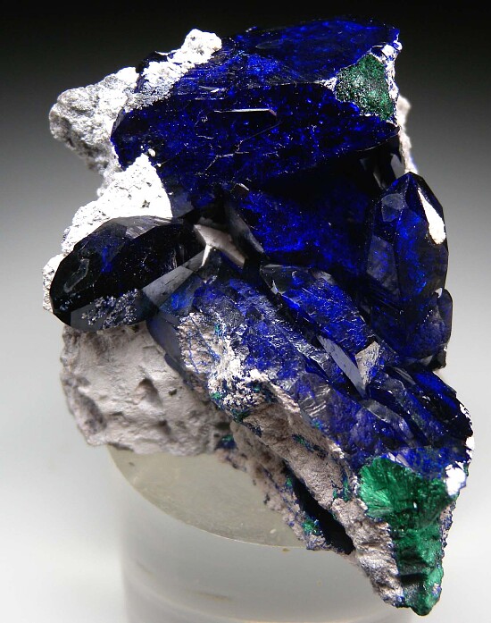 Azurite with Malachite