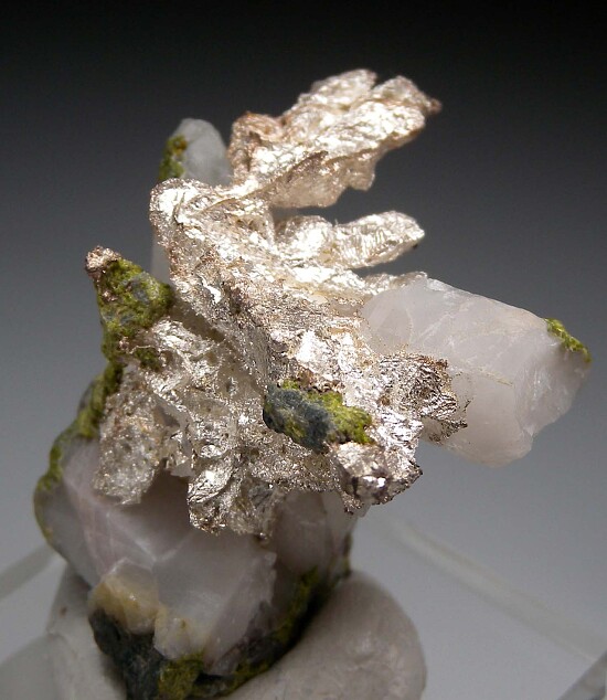 Silver on Quartz, Epidote