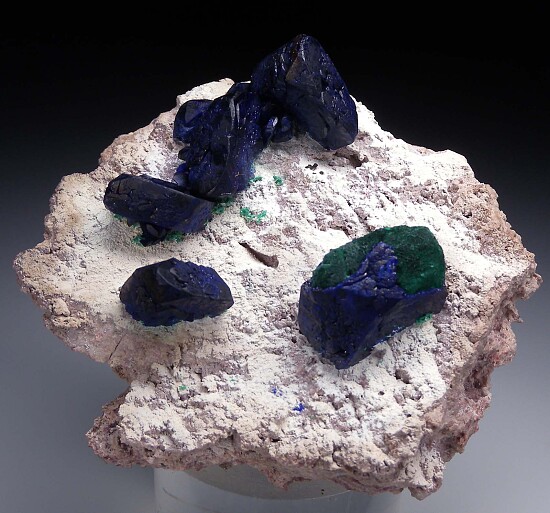 Azurite with Malachite